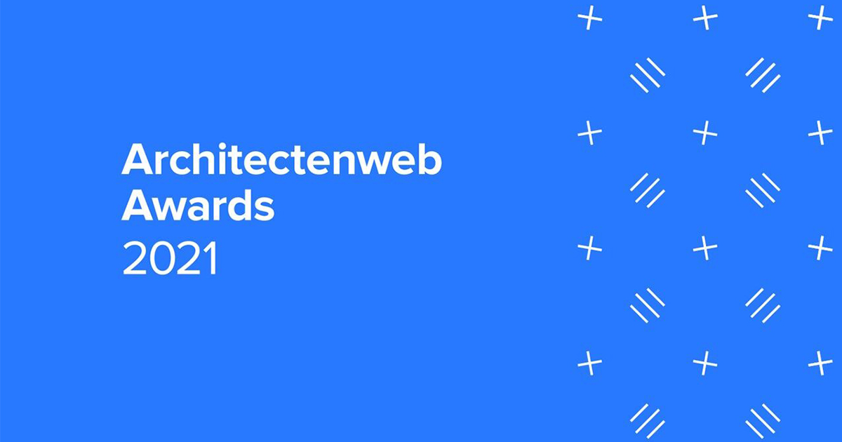Architectenweb Awards 2021 blauw logo.