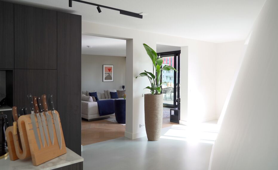 ConceptSystem 77 Ramen, ConceptWall 50 Vliesgevels en ConceptPatio 130 Schuifsystemen - Appartementencomplex The Muse: geeft Rotterdamse skyline smoel gelegen in Rotterdam, Nederland