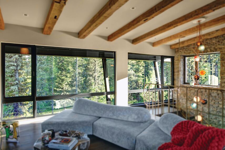 ConceptSystem 77 Ramen, ConceptSystem 77 Deuren, HiFinity Schuifsystemen en Purity Handgrepen - Flying Star Residence gelegen in Bridger Canyon, Verenigde Staten van Amerika