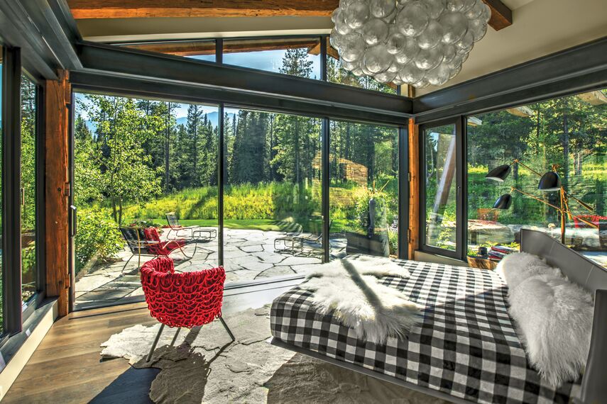 ConceptSystem 77 Ramen, ConceptSystem 77 Deuren, HiFinity Schuifsystemen en Purity Handgrepen - Flying Star Residence gelegen in Bridger Canyon, Verenigde Staten van Amerika
