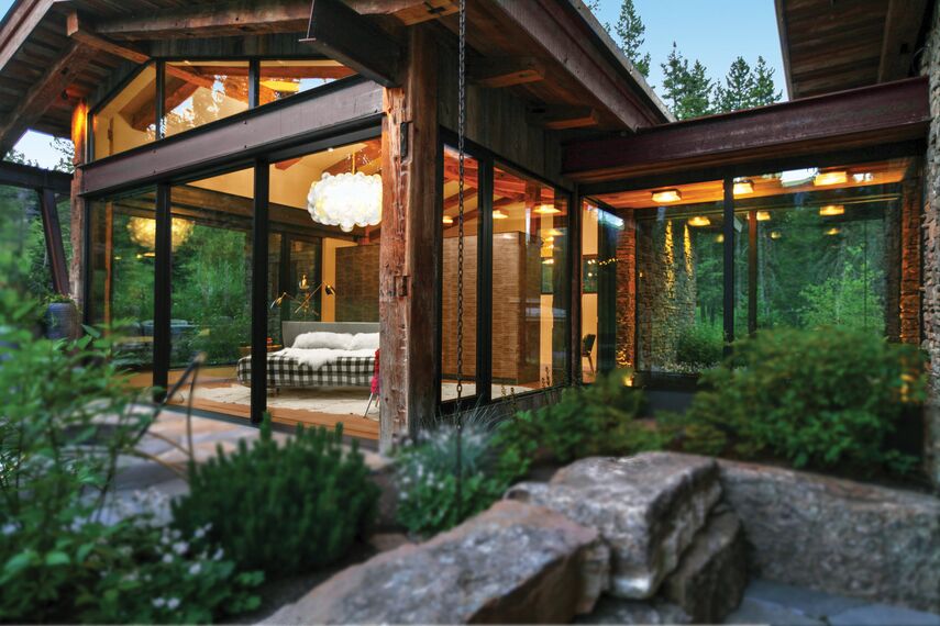 ConceptSystem 77 Ramen, ConceptSystem 77 Deuren, HiFinity Schuifsystemen en Purity Handgrepen - Flying Star Residence gelegen in Bridger Canyon, Verenigde Staten van Amerika