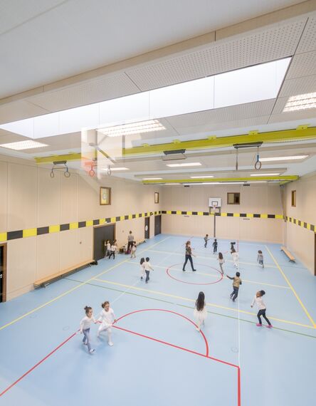 ConceptWall 50 Vliesgevels, ConceptSystem 77 Ramen en ConceptSystem 77 Verborgen vleugel Ramen - Brede school Houthaven: Energieneutraal onderwijsgebouw gelegen in Amsterdam, Nederland