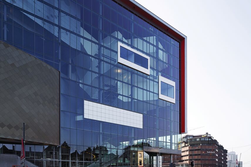 ConceptSystem 77 Ramen, ConceptWall 60 Vliesgevels, ConceptSystem 77 Deuren en CW 60-DRL Vliesgevels - Recreation/Entertainment centre Tivolivredenburg: Muziekcentrum in de etalage gelegen in Utrecht, Nederland