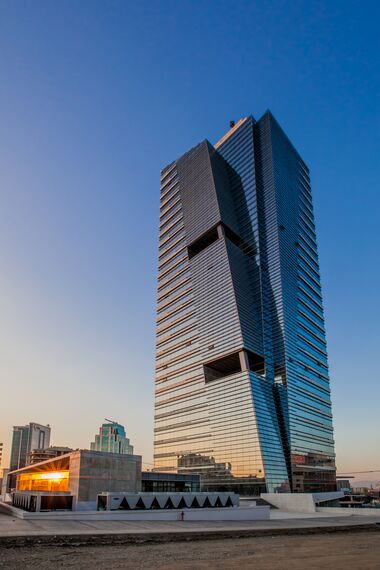 ConceptWall 50 Structureel geklemd Vliesgevels - Paragon Tower gelegen in Ankara, Turkije