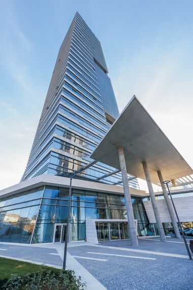 ConceptWall 50 Structureel geklemd Vliesgevels - Paragon Tower gelegen in Ankara, Turkije