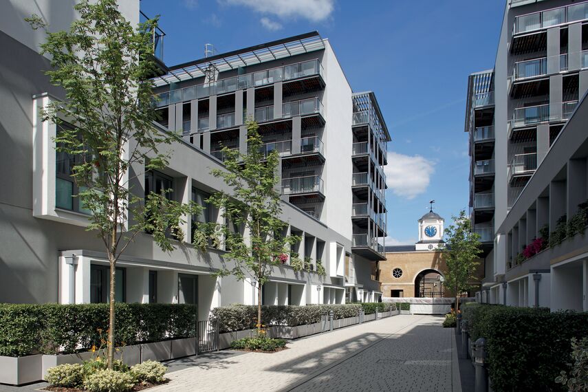 ConceptWall 50 Vliesgevels - Appartementencomplex The Armouries gelegen in London, Verenigd Koninkrijk