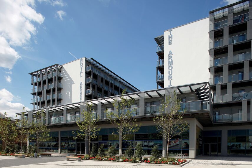 ConceptWall 50 Vliesgevels - Appartementencomplex The Armouries gelegen in London, Verenigd Koninkrijk