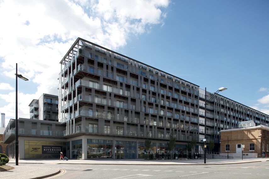 ConceptWall 50 Vliesgevels - Appartementencomplex The Armouries gelegen in London, Verenigd Koninkrijk