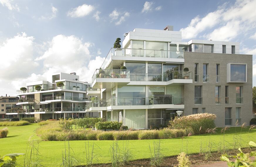 ConceptSystem 59 Deuren, ConceptSystem 68 Ramen, ConceptSystem 59 Ramen en ConceptSystem 68 Deuren - De Zaat Appartments gelegen in Temse, België