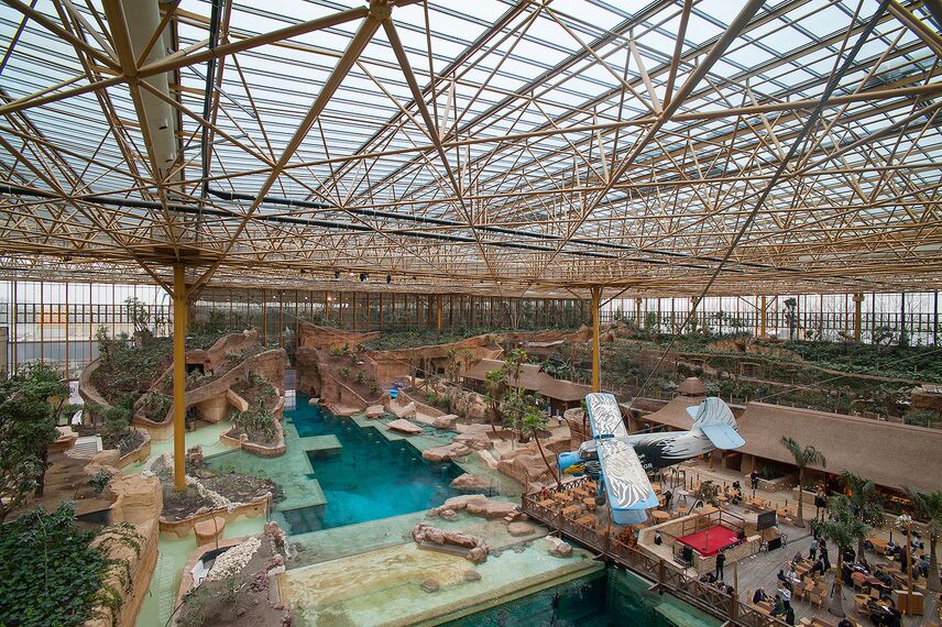ConceptWall 50 Vliesgevels, ConceptSystem 77 Ramen, ConceptSystem 77 HI Ramen en ConceptWall 50-HI Vliesgevels - Edenya in Pairi Daiza, de grootste tropische kas ter wereld gelegen in Brugelette, België