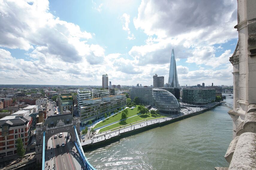 ConceptSystem 68 Ramen, ConceptWall 60 Vliesgevels, ConceptPatio 130 Schuifsystemen, ConceptSystem 77 Ramen, ConceptSystem 77 Deuren en ConceptWall 50 Vliesgevels - One Tower Bridge gelegen in London, Verenigd Koninkrijk