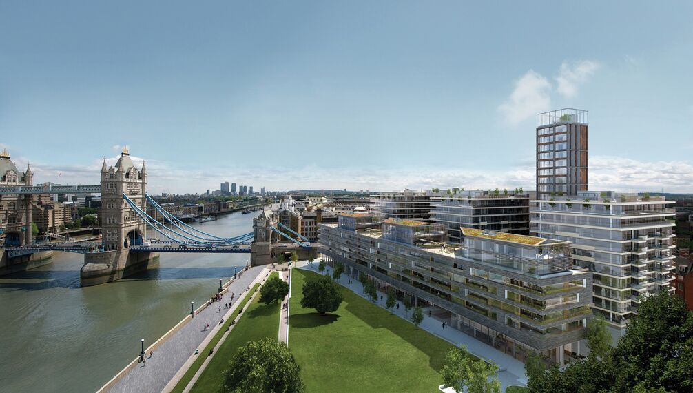ConceptSystem 68 Ramen, ConceptWall 60 Vliesgevels, ConceptPatio 130 Schuifsystemen, ConceptSystem 77 Ramen, ConceptSystem 77 Deuren en ConceptWall 50 Vliesgevels - One Tower Bridge gelegen in London, Verenigd Koninkrijk