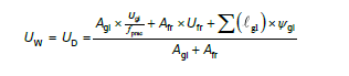 Uw-waarde formule.