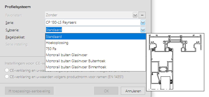 ReynaPro monorail buitenbeglazing