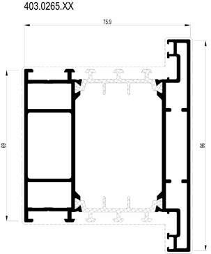Breder T-profiel SL38 Reynaers Aluminium