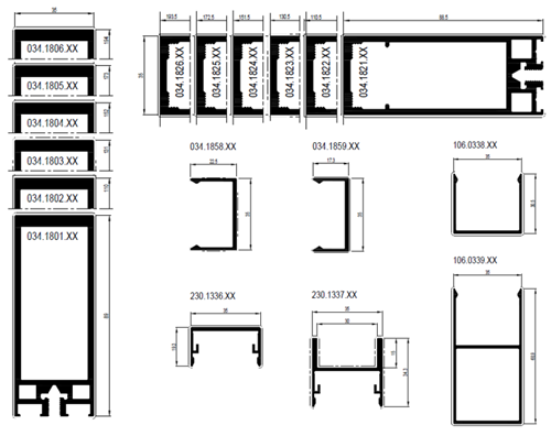 Profieloverzicht SlimWall 35