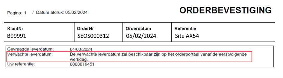 orderbevestiging