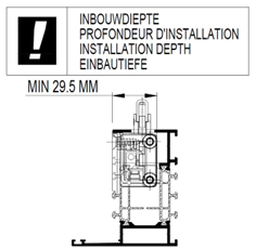 Inbouwdiepte frame ML