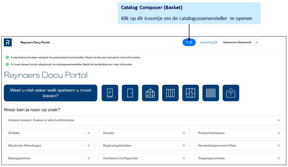 Catalog composer