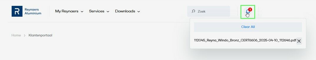 notificaties klantenportaal
