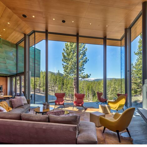 SlimLine 38 Ramen, SlimLine 38 Deuren, ConceptWall 50 Vliesgevels en Mosquito Overige producten - Martis Camp gelegen in Truckee, CA, Verenigde Staten van Amerika