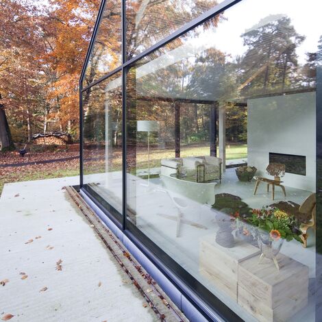 ConceptPatio 130 Schuifsystemen, ConceptSystem 77 Ramen en ConceptWall 50 Vliesgevels - House Het Brouwhuis: eigentijdse woning die opgaat in bosrijke omgeving gelegen in Oisterwijk, Nederland