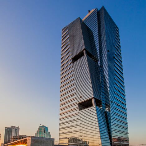 ConceptWall 50 Structureel geklemd Vliesgevels - Business center Paragon Tower gelegen in Ankara, Turkije