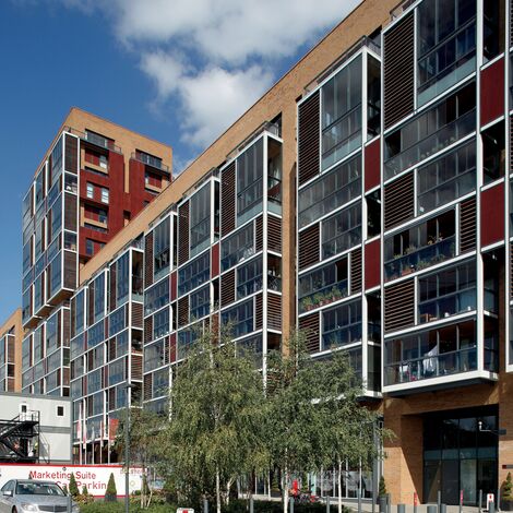 ConceptWall 50 Vliesgevels en CS 86-HI (c) Geannuleerde systemen - Dalston Lane gelegen in London, Verenigd Koninkrijk