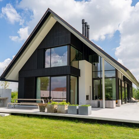 SlimLine 38 Ramen, SlimLine 38 Deuren en SlimLine 38 Cubic Ramen - Villa Hoefsevonder: haalt de natuur naar binnen gelegen in Berlicum, Nederland