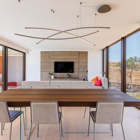 SlimPatio 68 Schuifsystemen, ConceptPatio 68 Schuifsystemen en MasterLine 8 HI Ramen - Villa Khorakhané gelegen in Fuerteventura-Villaverde, Spanje