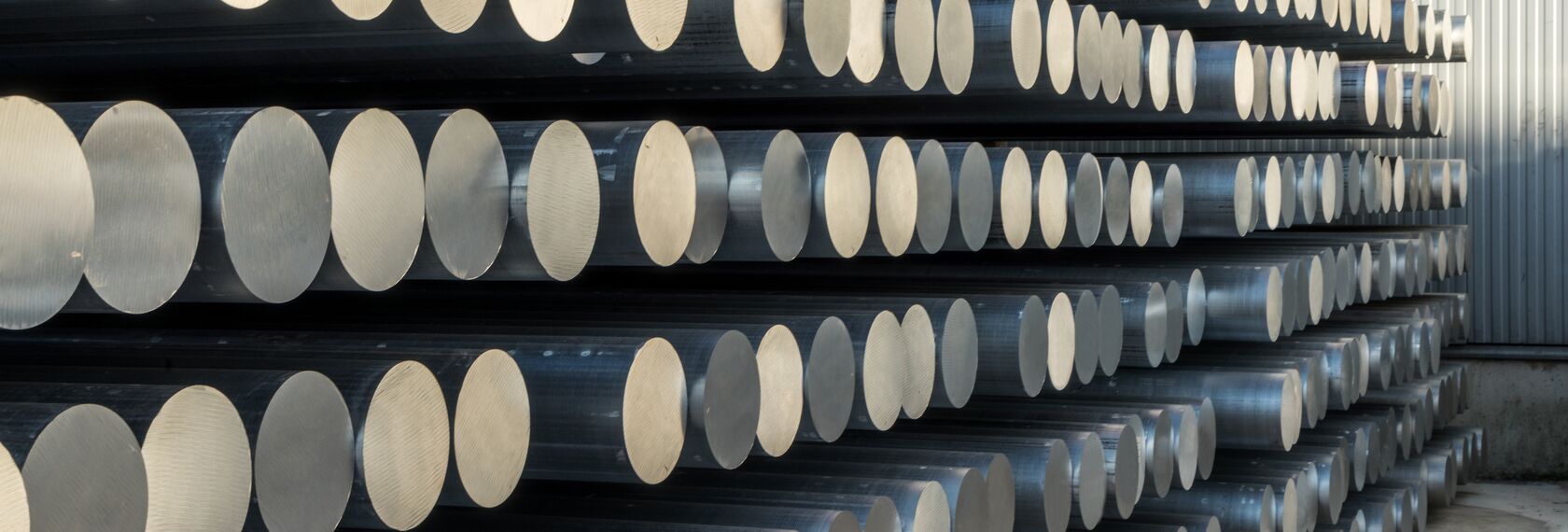 Aluminium billets.