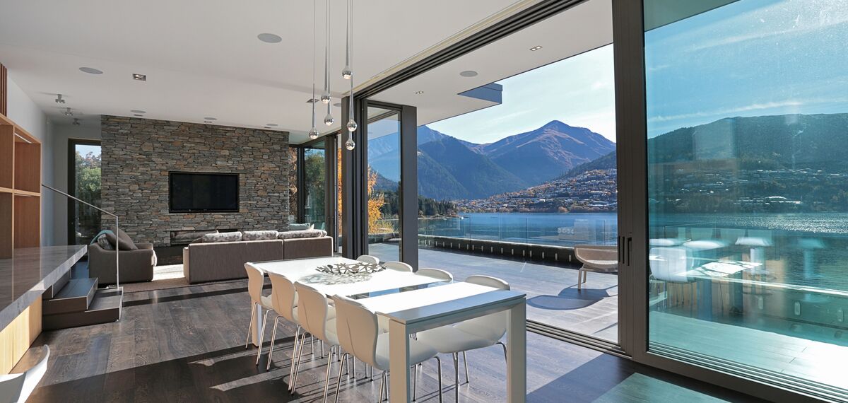 ConceptFolding 77 Schuifsystemen en ConceptSystem 77 Ramen - Lake Wakatipu House gelegen in Otago, Nieuw-Zeeland