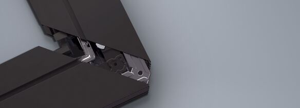 Detail van een raamprofiel