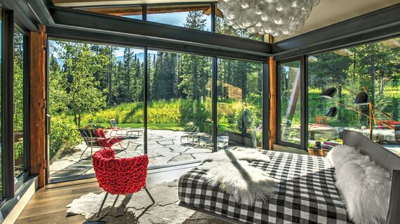 ConceptSystem 77 Ramen, ConceptSystem 77 Deuren, HiFinity Schuifsystemen en Purity Handgrepen - Flying Star Residence gelegen in Bridger Canyon, Verenigde Staten van Amerika